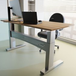 ConSet H�ve S�nkebord 160x80 - 501-11 - Valn�d bordplade - s�lv stel