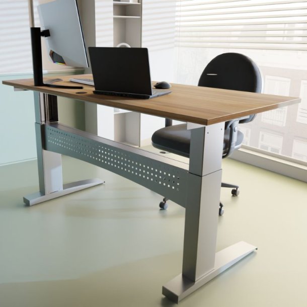 ConSet H�ve S�nkebord 160x80 - 501-11 - Valn�d bordplade - s�lv stel