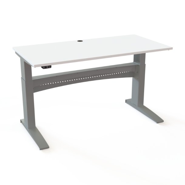 ConSet H�ve S�nkebord 160x80 - 501-11 - Hvid bordplade - s�lv stel