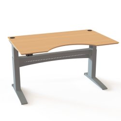 ConSet H�ve S�nkebord 160x100 - 501-11 - B�g bordplade - s�lv stel