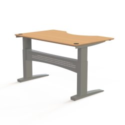 ConSet H�ve S�nkebord 160x100 - 501-11 - B�g bordplade - s�lv stel