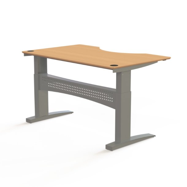 ConSet H�ve S�nkebord 160x100 - 501-11 - B�g bordplade - s�lv stel