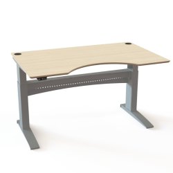 ConSet H�ve S�nkebord 160x100 - 501-11 - Ahorn bordplade - s�lv stel