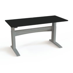 ConSet H�ve S�nkebord 180x80 - 501-11 - Sort bordplade - s�lv stel
