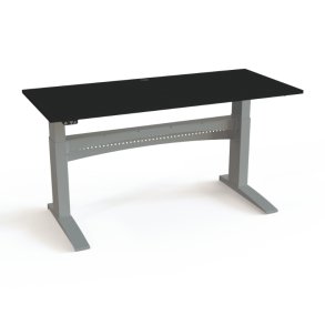 ConSet H�ve S�nkebord 180x80 - 501-11 - Sort bordplade - s�lv stel