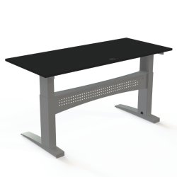ConSet H�ve S�nkebord 180x80 - 501-11 - Sort bordplade - s�lv stel