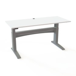 ConSet H�ve S�nkebord 180x80 - 501-11 - Hvid bordplade - s�lv stel