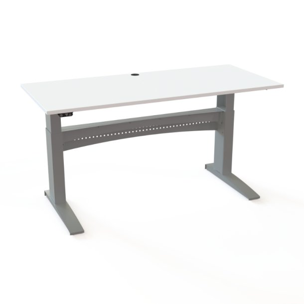 ConSet H�ve S�nkebord 180x80 - 501-11 - Hvid bordplade - s�lv stel