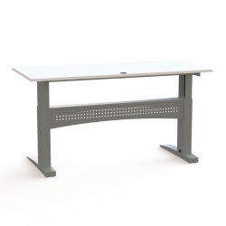 ConSet H�ve S�nkebord 180x80 - 501-11 - Hvid bordplade - s�lv stel