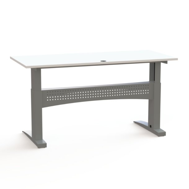 ConSet H�ve S�nkebord 180x80 - 501-11 - Hvid bordplade - s�lv stel