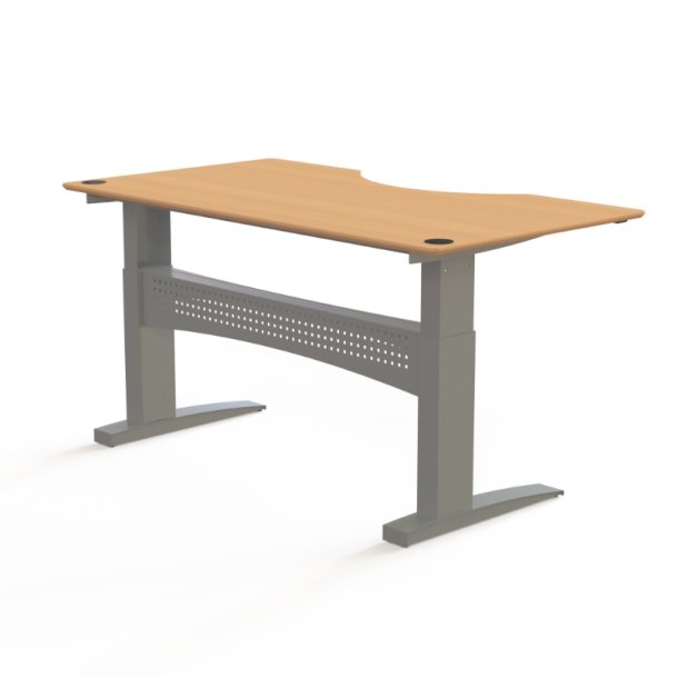 ConSet H�ve S�nkebord 180x100 - 501-11 - B�g bordplade - s�lv stel