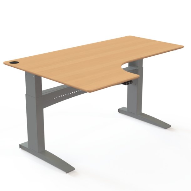 ConSet H�ve S�nkebord 180x120 - 501-11 - B�g bordplade - s�lv stel