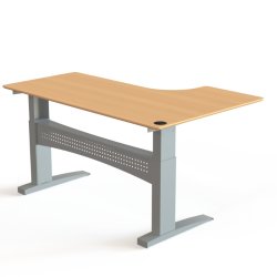 ConSet H�ve S�nkebord 180x120 - 501-11 - B�g bordplade - s�lv stel