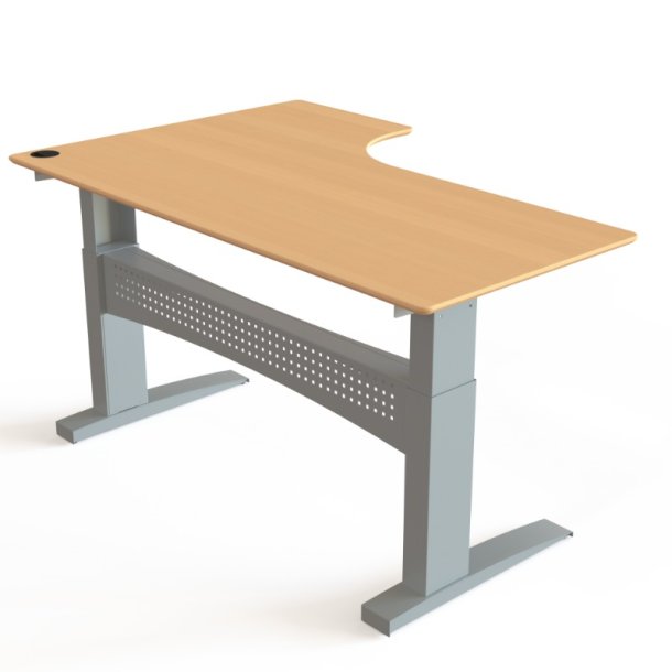 ConSet H�ve S�nkebord 180x120 - 501-11 - B�g bordplade - s�lv stel