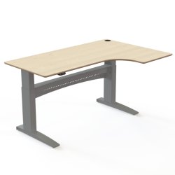 ConSet H�ve S�nkebord 180x120 - 501-11 - Ahorn bordplade - s�lv stel