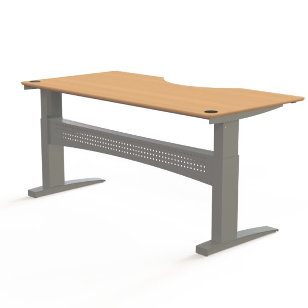 ConSet H�ve S�nkebord 200x100 - 501-11 - B�g bordplade - s�lv stel