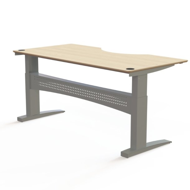 ConSet H�ve S�nkebord 200x100 - 501-11 - Ahorn bordplade - s�lv stel