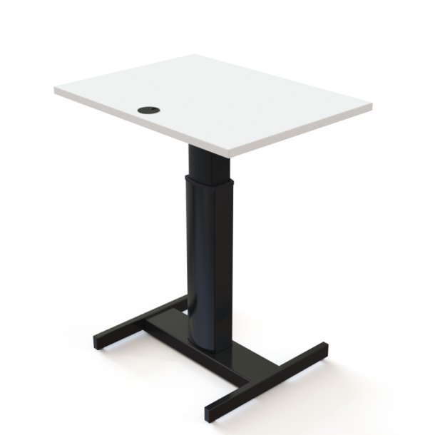 ConSet H�ve S�nkebord 80x60 - 501-19 - Hvid bordplade - sort stel