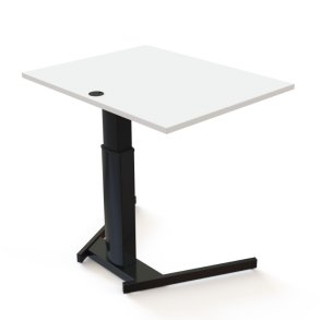 ConSet H�ve S�nkebord 100x80 - 501-19 - Hvid bordplade - sort stel