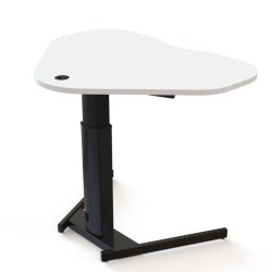 ConSet H�ve S�nkebord 117x90 - 501-19 - Hvid bordplade - sort stel