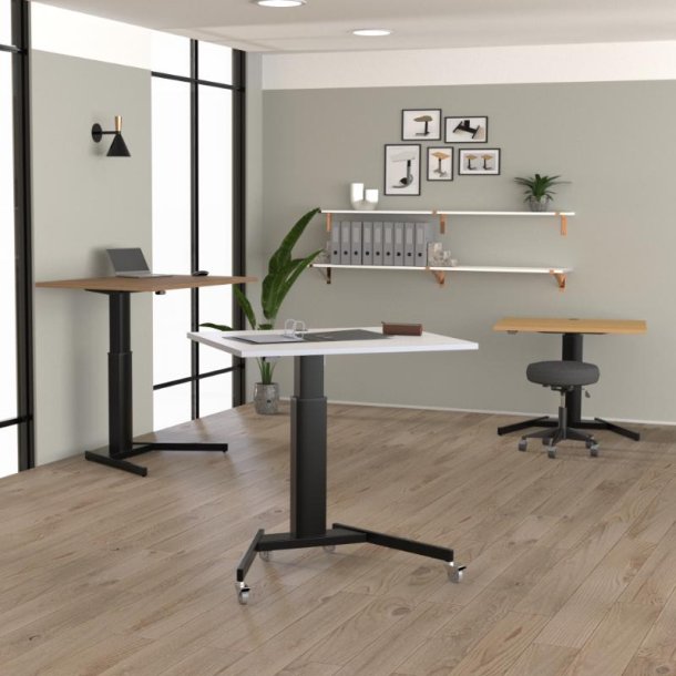 ConSet H�ve S�nkebord 120x80 - 501-19 - Sort bordplade - sort stel