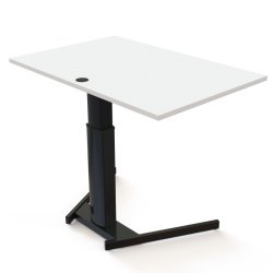 ConSet H�ve S�nkebord 120x80 - 501-19 - Hvid bordplade - sort stel