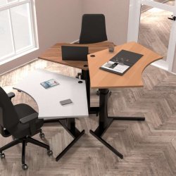 ConSet H�ve S�nkebord 138x92 - 501-19 - B�g bordplade - sort stel