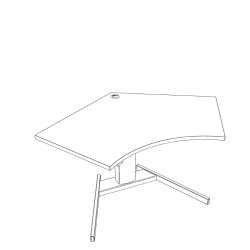 ConSet H�ve S�nkebord 138x92 - 501-19 - Valn�d bordplade - sort stel
