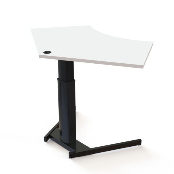 ConSet H�ve S�nkebord 138x92 - 501-19 - Hvid bordplade - sort stel