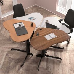 ConSet H�ve S�nkebord 117x90 - 501-19 - Valn�d bordplade - sort stel