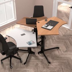 ConSet H�ve S�nkebord 138x92 - 501-19 - Valn�d bordplade - sort stel