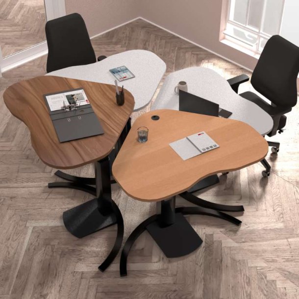 ConSet H�ve S�nkebord 117x90 - 501-19 - B�g bordplade - sort stel