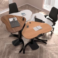 ConSet H�ve S�nkebord 117x90 - 501-19 - Hvid bordplade - sort stel