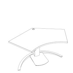ConSet H�ve S�nkebord 138x92 - 501-19 - Valn�d bordplade - sort stel