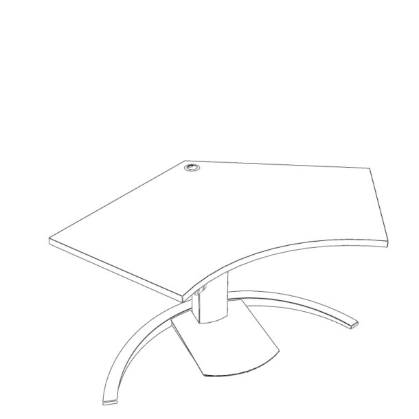 ConSet H�ve S�nkebord 138x92 - 501-19 - Valn�d bordplade - sort stel