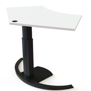 ConSet H�ve S�nkebord 138x92 - 501-19 - Hvid bordplade - sort stel