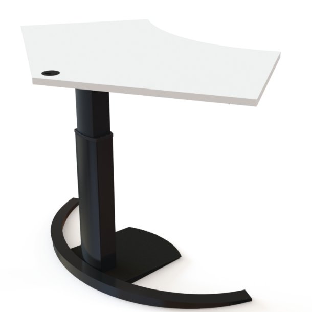 ConSet H�ve S�nkebord 138x92 - 501-19 - Hvid bordplade - sort stel