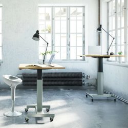 ConSet H�ve S�nkebord 80x60 - 501-19 - B�g bordplade - s�lv stel