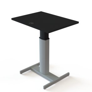 ConSet H�ve S�nkebord 80x60 - 501-19 - Sort bordplade - s�lv stel