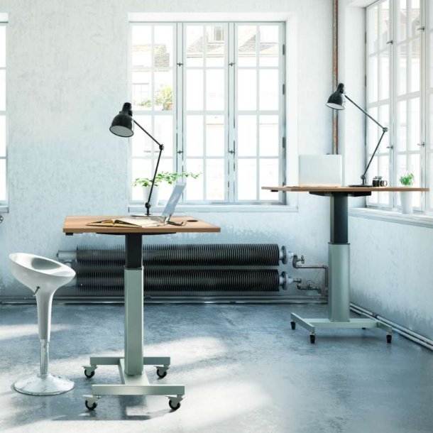 ConSet H�ve S�nkebord 80x60 - 501-19 - Valn�d bordplade - s�lv stel