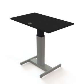 ConSet H�ve S�nkebord 100x60 - 501-19 - Sort bordplade - s�lv stel