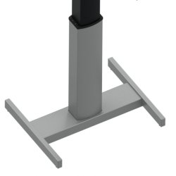 ConSet H�ve S�nkebord 100x60 - 501-19 - Hvid bordplade - s�lv stel