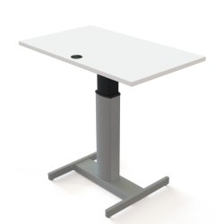 ConSet H�ve S�nkebord 100x60 - 501-19 - Hvid bordplade - s�lv stel