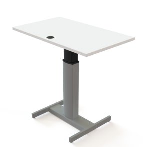 ConSet H�ve S�nkebord 100x60 - 501-19 - Hvid bordplade - s�lv stel