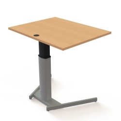ConSet H�ve S�nkebord 100x80 - 501-19 - B�g bordplade - s�lv stel