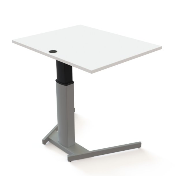 ConSet H�ve S�nkebord 100x80 - 501-19 - Hvid bordplade - s�lv stel
