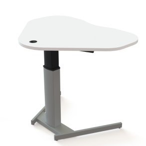 ConSet H�ve S�nkebord 117x90 - 501-19 - Hvid bordplade - s�lv stel