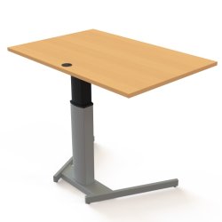 ConSet H�ve S�nkebord 120x80 - 501-19 - B�g bordplade - s�lv stel