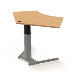 ConSet H�ve S�nkebord 138x92 - 501-19 - B�g bordplade - s�lv stel