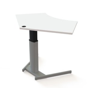 ConSet H�ve S�nkebord 138x92 - 501-19 - Hvid bordplade - s�lv stel
